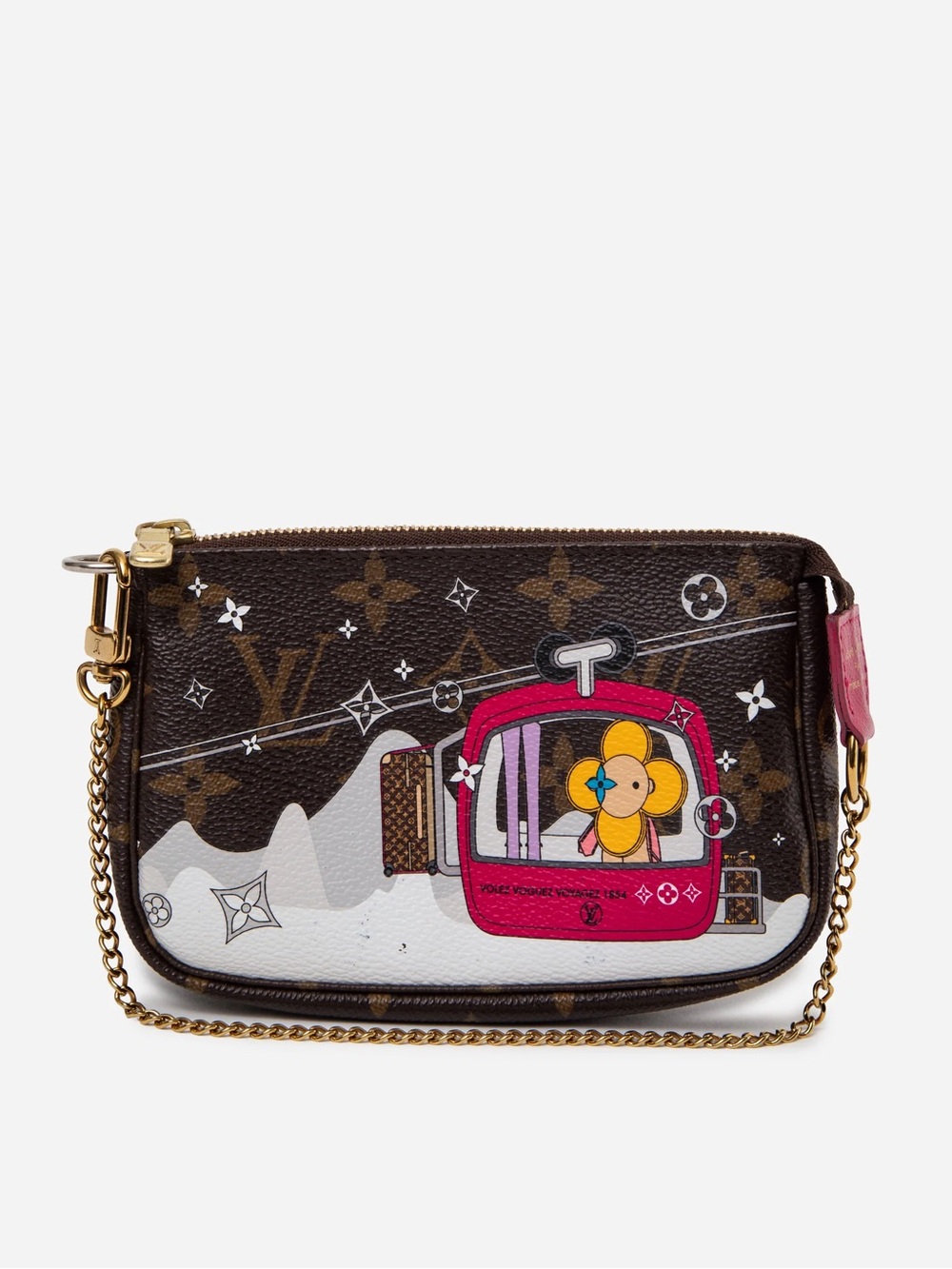 Louis Vuitton Monogram 2019 Christmas Animation Mini Courchevel Pochette Accesso